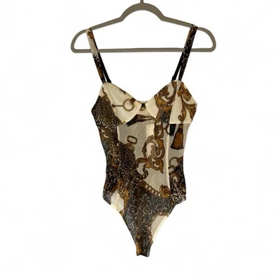 Nuevo con etiquetas Body Timing Los Angeles Animal Print Fiesta Clubbing Malla Tirantes, Talla M Foto 1 de 3