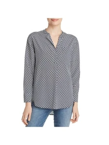 RELATIVE Womens Silk  Long Sleeve Split Button Up Top - Picture 1 of 6