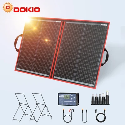 Dokio 100W Faltbar Tragbares Solarpanel Photovoltaik Module für Outdoor Off-Grid - Bild 1 von 4