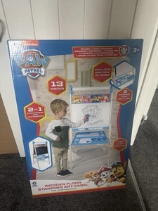 Paw Patrol - 2 in 1 Floor Standing Wooden Easel - Whiteboard Chalkboard - Picture 1 of 4