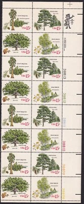 Scott #1767a (1764-67) 1978 Arboretum 15¢ Plate Block of 16 Stamps - MNH LR - Image 1 of 2