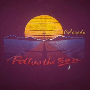 Vintage 1980s COLORADO TOURIST T SHIRT 80s Worn Thin Faded Russell Athletic XL - Picture 1 of 7