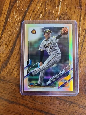 2021 Topps NPB Chrome Refractor Shoki Murakami Hanshin Tigers RC #65 - Image 1 of 2