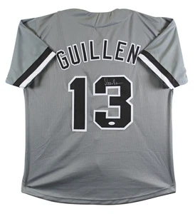 Ozzie Guillen Authentic Signed Grey Pro Style Jersey Autographed BAS Witnessed - Picture 1 of 3