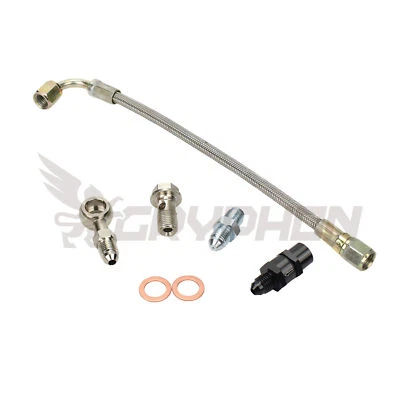 Turbo Oil Feed Line for Rotated Subaru Impreza STi GGB GDB Garrett GT30R GT35R - Image 1 of 4