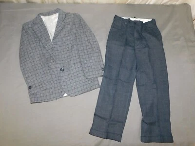 Traje chaqueta y pantalón de lana gris talla 7 vintage años 50 niño Foto 1 de 4