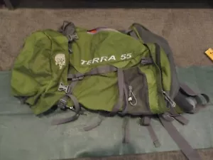 The North Face Terra 55 Internal Frame Verti-Cool Hiking Camping green Backpack - Picture 1 of 6