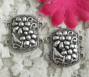 Envío Gratis 40 Piezas Conectores Flor Plata Antigua 21x21mm H-3134 - Imagen 1 de 4