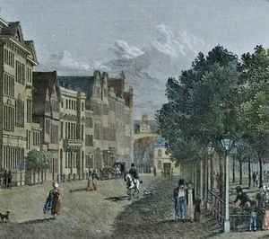 Carl FROSCH (1771-1827) kol. Kupferstich 1822: ANSICHT DES JUNGFERNSTIEGS IN HH - Bild 1 von 12