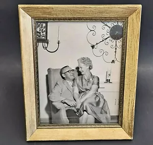 Vintage 1950'S Framed 8X10 Black & White Photograph Of Husband & Wife Decor! - Picture 1 of 3