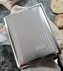 Zigarettenetui Zigaretten Etui Dose Box Metall Serie Exklusiv Silber Chrom Serie - Bild 1 von 4
