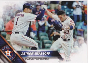 JOSE ALTUVE & CARLOS CORREA Dual Baseball Card ASTROS BLASTOFF Topps Update HOT! - Picture 1 of 2