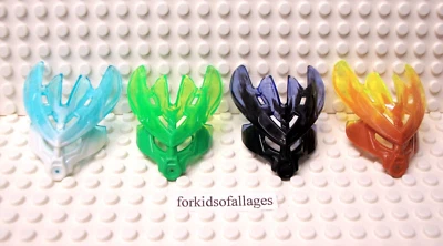 4x LEGO Máscara de Protección Bionicle #19149 (de Hielo, Tierra de Selva y Piedra) Foto 1 de 4