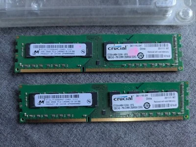 CRUCIAL DDR3 4GB  PC3-10600 Desktop Memory RAM 240Pin 1333mhz DIMM - Image 1 of 3
