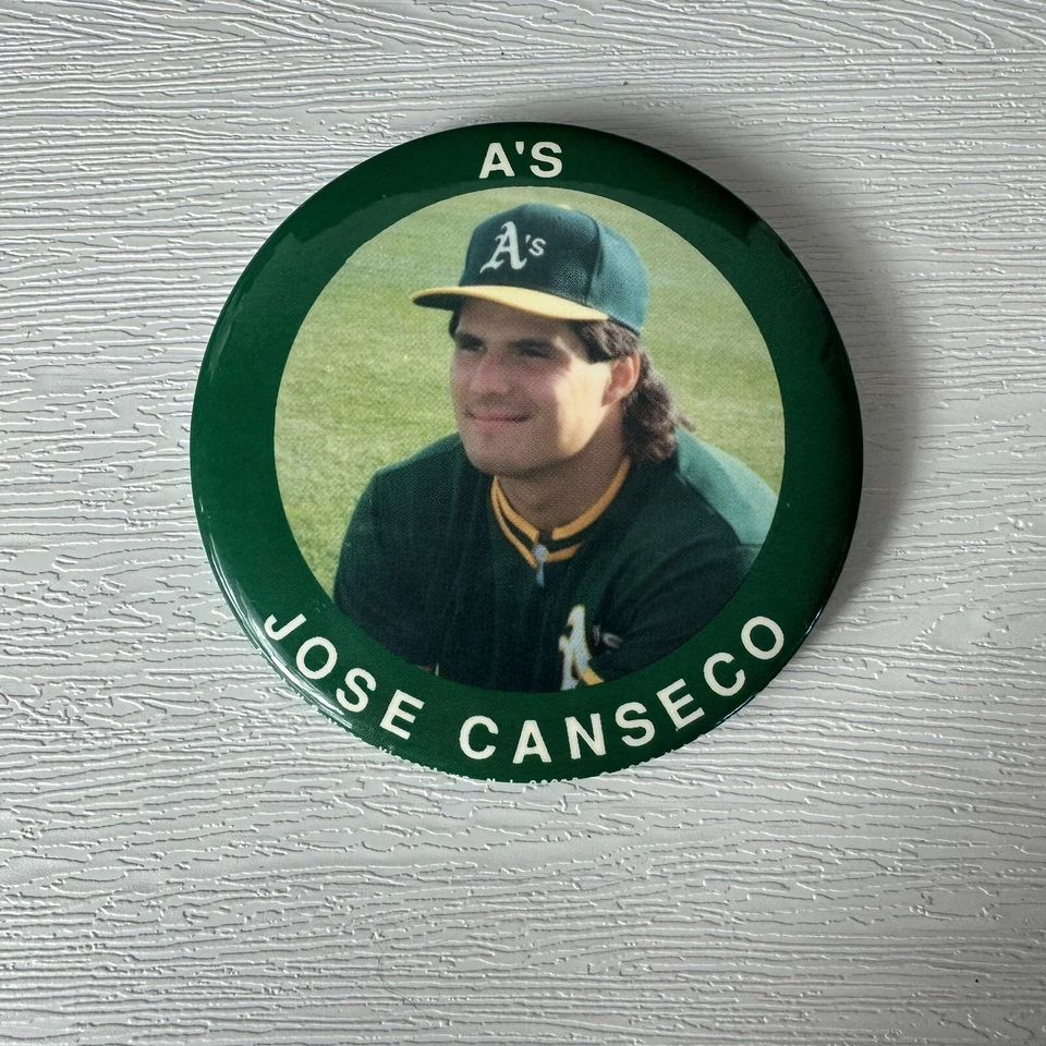 Oakland A’s 3” Button Pin Back Jose Conseco MLB Fan Gear Vintage - Image 1 of 2