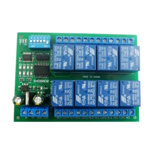 8ch DC 12V DIN Rail RS485 UART Relay PLC Board Modbus RTU Remote Control Switch - Picture 1 of 16