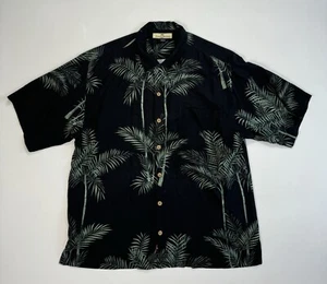 Camisa Tommy Bahama Para Hombres Grande 100% Seda Botón Floral Vacaciones Playa Moderna - Imagen 1 de 8