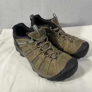 Keen Voyageur Outdoor Hiking Trail Shoes Lace Up Brown Leather Men Size 8.5 - Picture 1 of 9