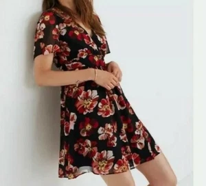 NWT Madewell Tulip Sleeve Floral Dress In French Rose Size 00 - Picture 1 of 12