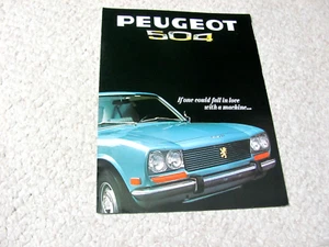 PEUGEOT 504 (USA) SALES BROCHURE !! - Picture 1 of 3