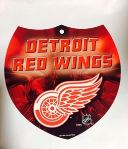 DETROIT RED WINGS Team Interstate Sign Shield Plastic 8" by 8" NEW FREE USA SHIP - Picture 1 of 1