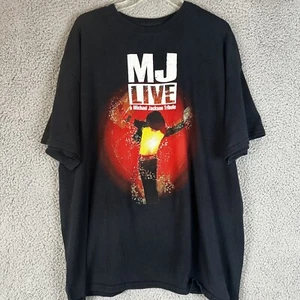 Michael Jackson Shirt MJ Live King Of Pop Tribute Black Size XL 2005 - Picture 1 of 5