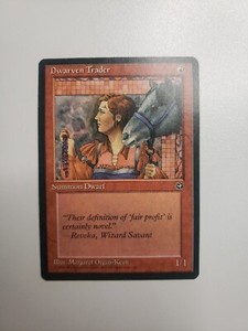 Dwarven Trader Version B - MTG 1995 Homelands Magic the Gathering Red Creature