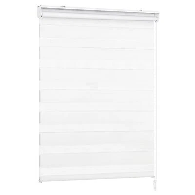 Doppelrollo Rollo Duorollo Seitenzug Fenster Seitenzugrollo Tür Variorollo Weiß - Bild 1 von 4