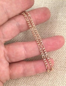Vintage Jewellery Rose Gold Chain Bracelet 19 cm Antique Deco Jewelry - Picture 1 of 6
