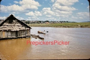 Original Vintage Photo Slide Iquitos Peru Peruvians 1950s Red Border Amazon - Picture 1 of 1