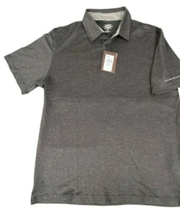 G.H. Bass & Co. Herren Activewear Poloshirt Schwarz Meliert Stretchkragen M Neu - Bild 1 von 10