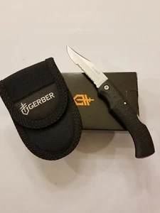 GERBER KNIFE - GATORMATE Lockback  #6151 + SHEATH - 4" CLOSED - USA  - NIB - Picture 1 of 3