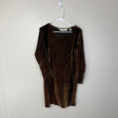 VIntage Victoria Secret Top Womens Small Tunic Snake Animal Velvet Side Slit - Image 1 of 4