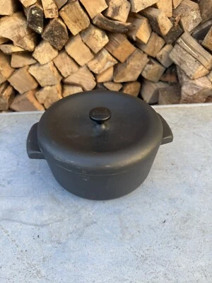 Vintage Black Staub Cast Iron Casserole Oven Dish Cooking Pot 24 - Image 1 of 4