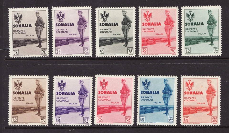 1935 Italian Somalia Sc# B38-47 King Victor Emmanuel III - MH stamps Cv$45 - Image 1 of 1