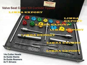 VALVE SEAT CUTTER SET KAWASAKI,HONDA,YAMAHA CARBIDE TIPPED 24 PCS BIKES,ATV - Picture 1 of 10