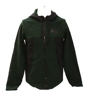 American Eagle Outfitters Men's XS Green Black Full Zip Hybrid Hoodie Jacket - Picture 1 of 7