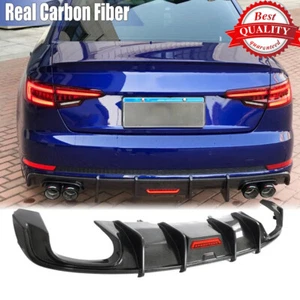 Echt Carbon Heck Stoßstange Diffusor Lippe passend für Audi A4 Sline S4 B9 Limousine 2017-2019 - Bild 1 von 12