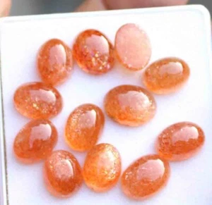 44,60 quilates 100 % NATURAL INTERMITENTE PIEDRA SOLAR DORADA CABUJÓN PIEDRA PRECIOSA SUELTA - Imagen 1 de 3