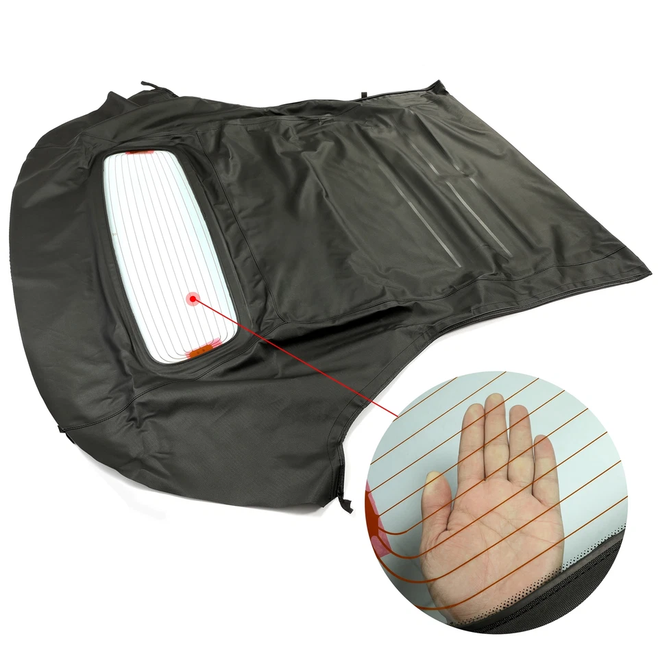 Capota blanda convertible para Ford Mustang 2005 2006 2007-2014 con ventana de vidrio térmico Foto 1 de 4