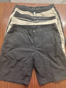 5 Men Sz 36 Shorts Lot Apt.9 Premier Flex Performance Light EUC 3 Blk 2 Khaki - Picture 1 of 24