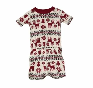 Kids Hanna Andersson Dear Deer Pajamas 100 cm US 4 Fair Isle Organic Cotton - Picture 1 of 1