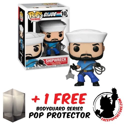 FUNKO POP VINYL G.I. JOE SHIPWRECK #10 VINYL FIGURE + POP PROTECTOR - Image 1 of 1