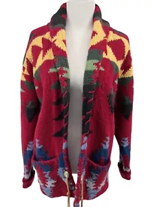 Vtg Ralph Lauren Country Indian Blanket Cardigan Navajo Sweater Womens Sz Small - Picture 1 of 12