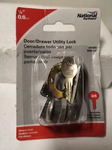 National Hardware Schrank/Schubladenschloss Chrom Metall Stahl 1/4" N185-272 - Bild 1 von 3