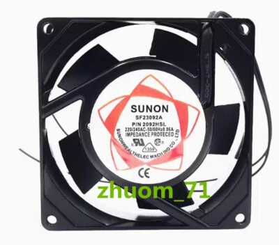 1PC SUNON SF23092A P/N 2092HSL AC220V 0.06A AC Axial Flow Cooling Fan - Image 1 of 4