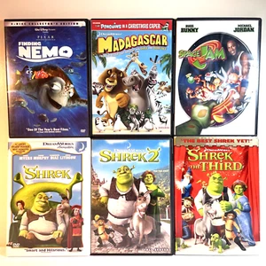 SHREK 1-3 / SPACE JAM / MADAGASCAR / FINDING NEMO (DVD Lot) Animation Adventure - Picture 1 of 17