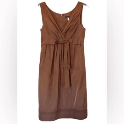 Lida Baday Brown sleeveless Sheath Dress Sz 8 - Image 1 of 4