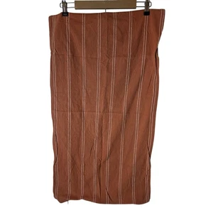 THRESHOLD rostbraun Streifen leichte Baumwolle KING Kissenbezüge 2er Set - Bild 1 von 7