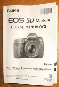 Canon EOS 5D Mark IV (W/G) instruction manual - Picture 1 of 1